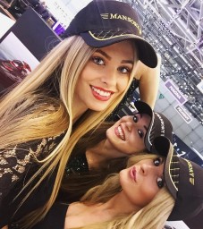 Our beautiful Czech models at the Motor Show in Geneva